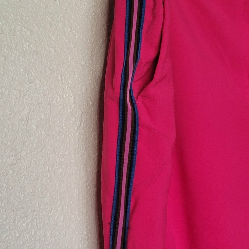 Rag & Bone Oman Pants Women's Sz 12 Hot Pink Wool Grosgrain Ribbon Tuxedo Stripe - Picture 5 of 8